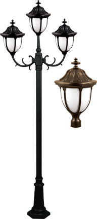Dabmar GM5525-LED-BZ Showcase Bronze LED Exterior Post Light Fixture