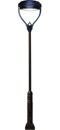 Dabmar GM5700-LED56-B Large Post Modern Black LED Outdoor Post Light