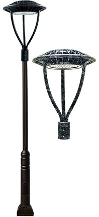 Dabmar GM5750-LED80-VG Large Post Modern Verde Green LED Outdoor Lamp Post Light Fixture