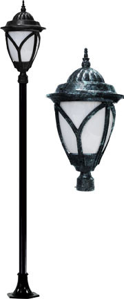 Dabmar GM7130-LED30-VG Cast Aluminum Acorn Verde Green LED Outdoor Post Light Fixture