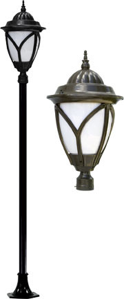 Dabmar GM7130-BZ Cast Aluminum Acorn Bronze Exterior Post Light Fixture