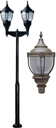 Dabmar GM8060-BZ Cast Aluminum Dark Top Acorn Bronze Outdoor Lighting Post Light