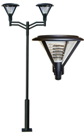 Dabmar GM9520-LED16-B Architectural Contemporary Black LED Outdoor Post Light Fixture