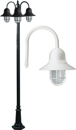 Dabmar GM9913-LED16-W Marquee Contemporary White LED Outdoor Lighting Post Light