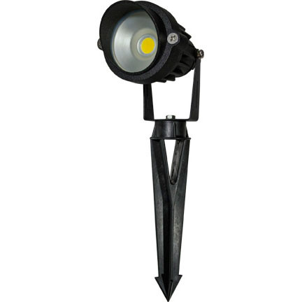 Dabmar LV120-LB6-30K-B Directional Landscape Spot Light Contemporary Black LED Low Voltage Outdoor Landscape Spot Lighting