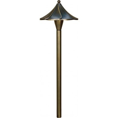 Dabmar LV47-LED-WBS Modern Weathered Brass LED Low Voltage Exterior Landscape Light Path Light