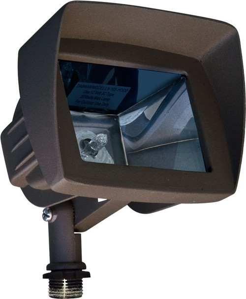 Dabmar LV105-BZ-HOOD Modern Bronze Halogen Low Voltage Exterior Security Lighting
