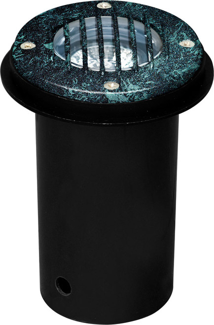 Dabmar LV300-VG Modern Verde Green Halogen Low Voltage Outdoor Cast Aluminum Well Light with Grill
