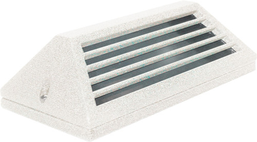 Dabmar LV608-W Modern White Halogen Interior / Low Voltage Exterior Surface Mount Louvered Step Lighting