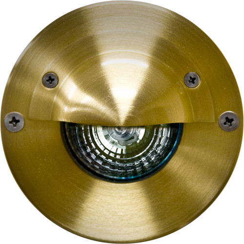 Dabmar LV625-BS Modern Brass Halogen Low Voltage Outdoor In-Ground Well Light with Eyelid