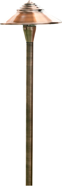 Dabmar LV66-ABS Modern Antique Brass Halogen Low Voltage Outdoor Path Lighting