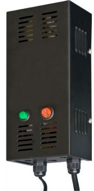 Dabmar LVT25-BLK Modern Black Outdoor LED 25W Watt Low Voltage Transformer with Power Cord