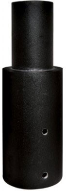 Dabmar P-BRK-RT7525-B Modern Black Exterior External Round Pole Adapter for PT, PT10, PT12
