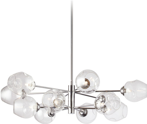 Dainolite ABI-3312P-PC Abii Modern Polished Chrome / Clear Halogen Hanging Chandelier