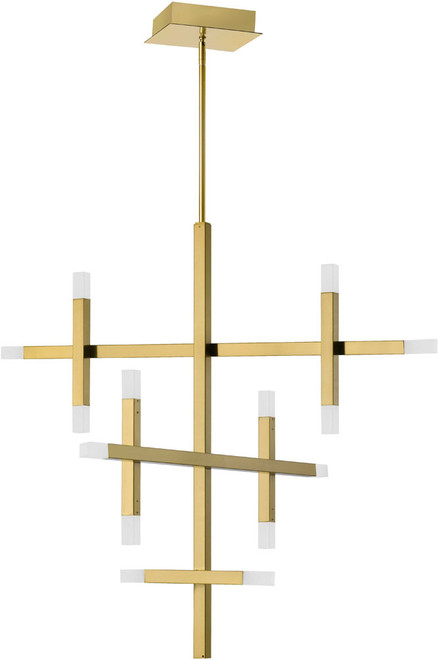 Dainolite ACS-3656C-AGB-FR Acasia Contemporary Aged Brass LED Chandelier Light