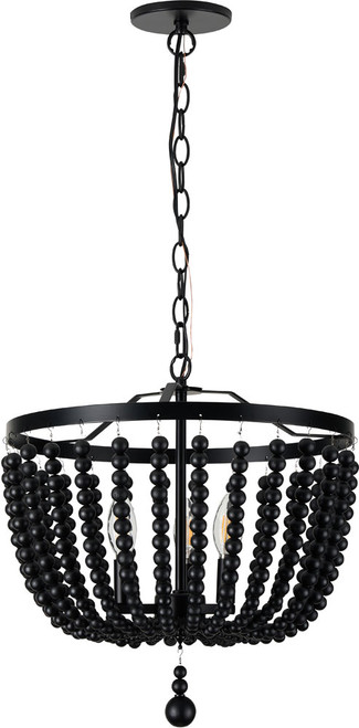 Dainolite BGT-163P-MB Bridget Contemporary Matte Black Pendant Light