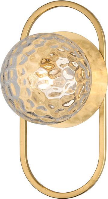 Dainolite BUR-121W-AGB-CLR Burlat Contemporary Aged Brass Wall Lighting