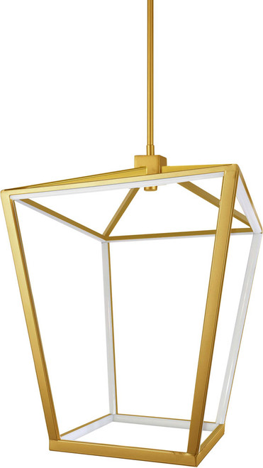 Dainolite CAG-2046C-AGB Cage Modern Aged Brass / White LED 13" Foyer Lighting Fixture