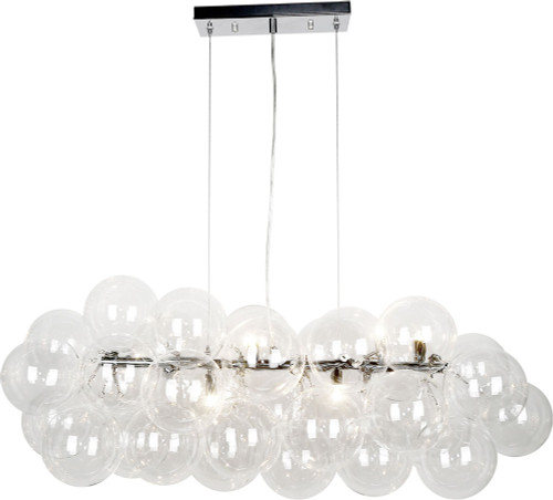 Dainolite CMT-418HP-CLR-PC Comet Modern Polished Chrome / Clear Halogen Kitchen Island Light