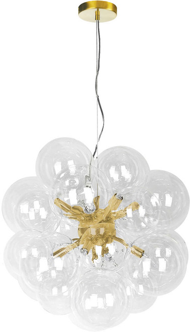Dainolite CMT-206P-CLR-AGB Comet Modern Clear / Aged Brass Halogen Pendant Light