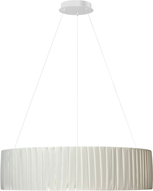 Dainolite CRA-2432LEDC-WH Carla Contemporary White LED Drum Hanging Light