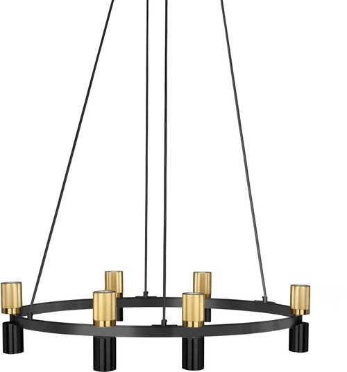Dainolite CRL-3612C-MB-AGB Cerelia Modern Matte Black Chandelier Lighting