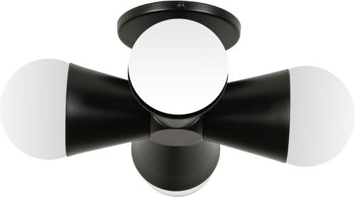 Dainolite FOR-84FH-MB Fortuna Contemporary Matte Black Ceiling Light Fixture