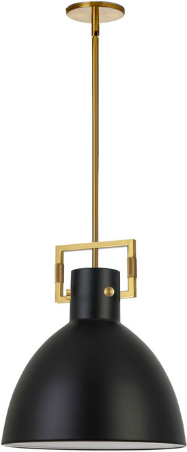 Dainolite LBY-141P-MB-AGB Liberty Contemporary Matte Black Pendant Light
