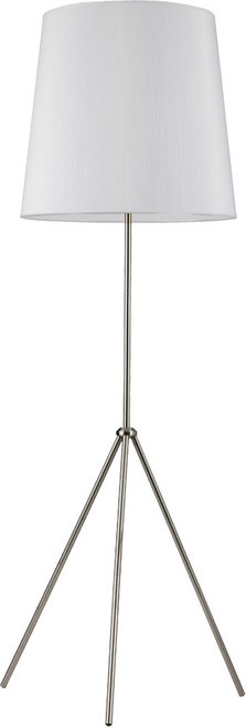 Dainolite OD3-F-790-SC Tripod Contemporary Satin Chrome / White Lighting Floor Lamp