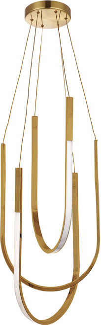 Dainolite PCR-1654LEDP-AGB Pacari Modern Aged Brass LED Multi Pendant Light