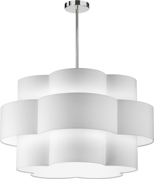Dainolite PLX-284C-PC-WH Phlox Contemporary White Pendant Lighting Fixture