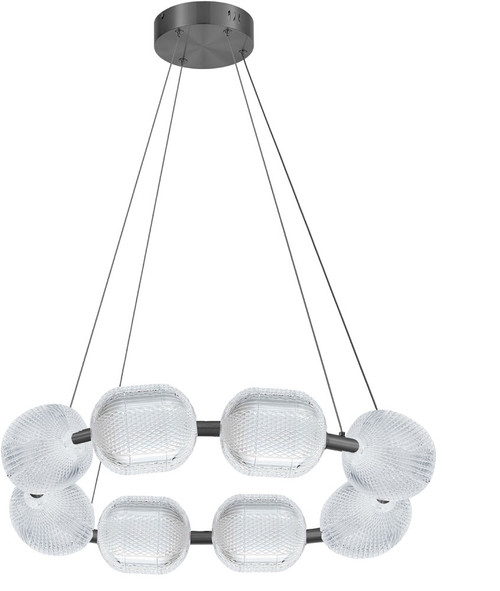 Dainolite PRI-3256LEDP-MB Peri Contemporary Clear LED Multi Drop Ceiling Lighting