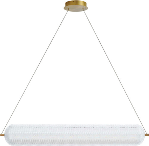 Dainolite PRI-4236LEDHP-AGB Peri Contemporary Clear LED Kitchen Island Light