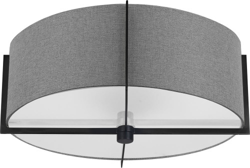 Dainolite PST-153SF-MB-GRY Preston Contemporary Grey / Black Flush Lighting