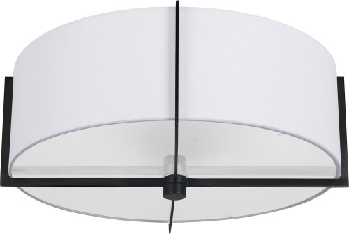 Dainolite PST-153SF-MB-WH Preston Modern White / Black Overhead Lighting