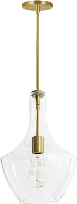Dainolite PTL-101P-AGB Petalite Modern Aged Brass / Clear Mini Drop Ceiling Light Fixture