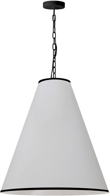 Dainolite PYM-L-MB-BW Prym Modern White / Black 26" Lighting Pendant