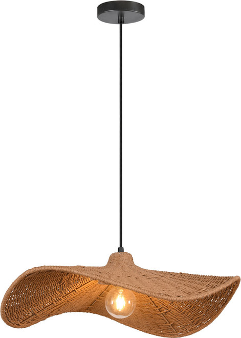 Dainolite SMA-241P-MB Selma Contemporary Natural 24" Hanging Pendant Light