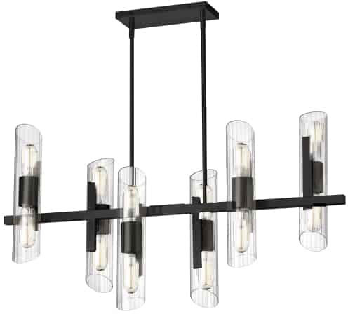 Dainolite SAM-4012HC-MB Samantha Modern Black Kitchen Island Lighting