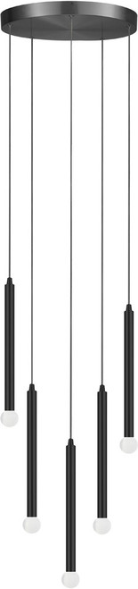 Dainolite SNY-125P-MB Sanya Modern Matte Black Multi Drop Ceiling Light Fixture