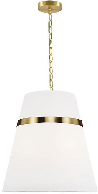 Dainolite SYM-183P-AGB-WH Symphony Modern White / Aged Brass Drop Lighting