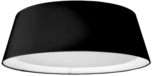 Dainolite TDLED-17FH-BK Contemporary Black / White LED Flush Mount Lighting Fixture