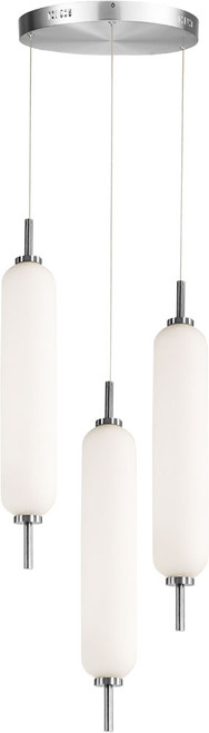Dainolite TYA-1230LEDP-PC Typha Modern Polished Chrome LED Multi Pendant Light Fixture
