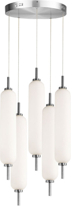 Dainolite TYA-1250LEDP-PC Typha Contemporary Polished Chrome LED Multi Drop Ceiling Light Fixture