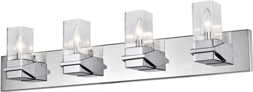 Dainolite VER-324W-PC Veronica Modern Polished Chrome 4-Light Bathroom Lighting