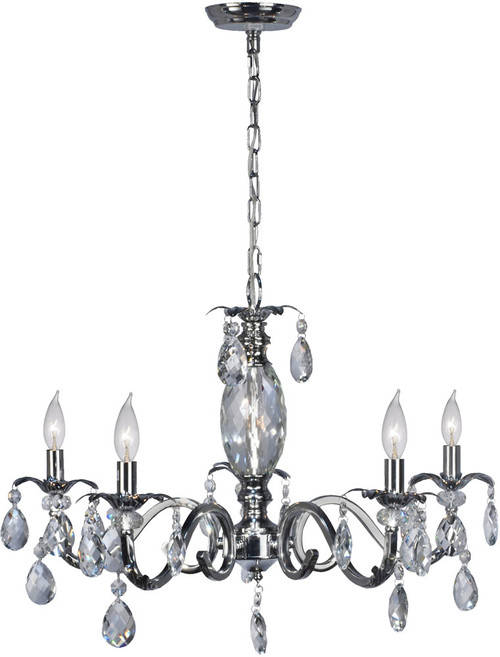 Dale Tiffany SGH16034 Clara Polished Chrome Chandelier Lamp