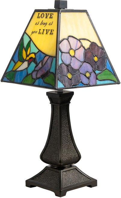Dale Tiffany TA20259 Inspirational Tiffany Antique Bronze Accent Table Lamp