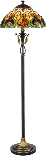 Dale Tiffany TF50012 Sir Henry Tiffany Antique Brass Floor Lighting