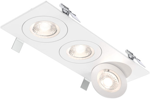 DALS Lighting FGM4-CC-TRIO-WH Pivot Contemporary White LED 3-Light Down Lighting Insert