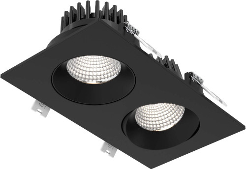 DALS Lighting GBR35-CC-DUO-BK Revolve Modern LED Double 3.5" Recessed Lighting Insert